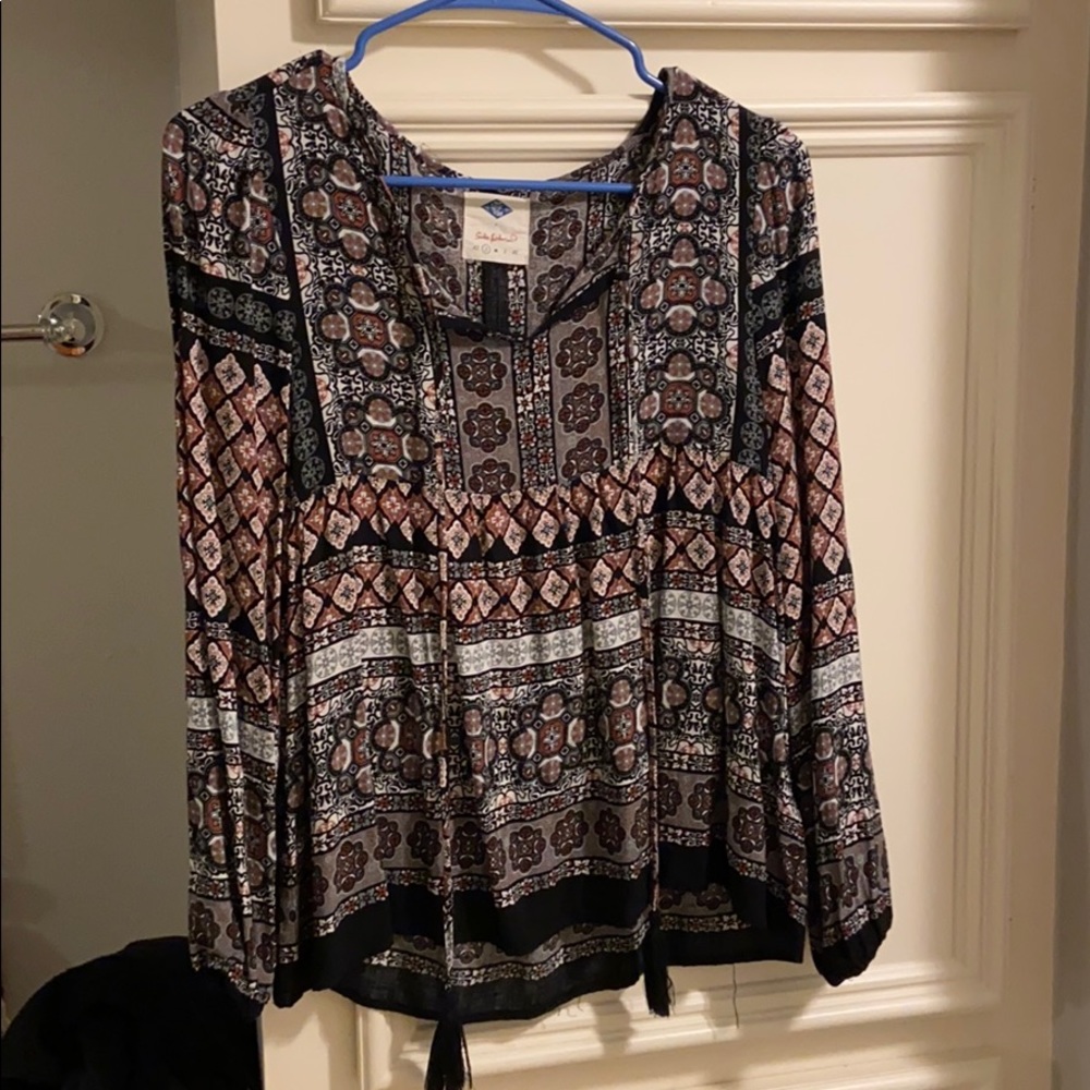 wild blue blouse
